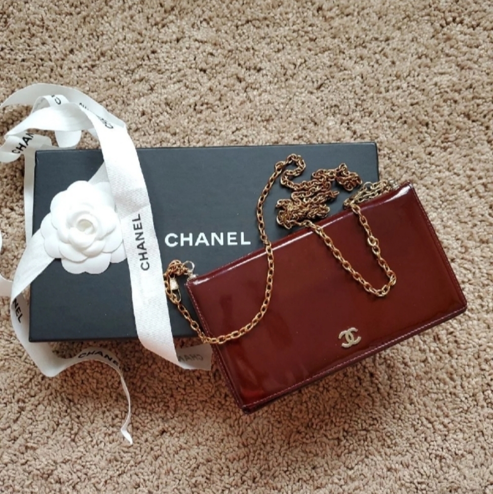 Chanel Wine Red Leather Crossbody